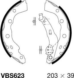 Motaquip VBS623 - Jeu de mâchoires de frein cwaw.fr