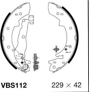 Motaquip VBS112 - Jeu de mâchoires de frein cwaw.fr