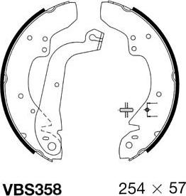 Motaquip VBS358 - Jeu de mâchoires de frein cwaw.fr