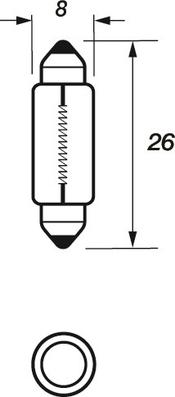 Motaquip VBU261 - Ampoule, feu éclaireur de plaque cwaw.fr