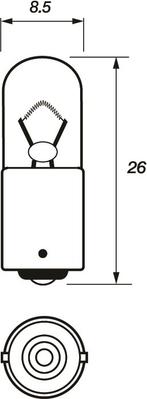 Motaquip VBU233 - Ampoule, feu éclaireur de plaque cwaw.fr