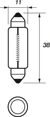 Motaquip VBU272 - Ampoule, feu éclaireur de plaque cwaw.fr