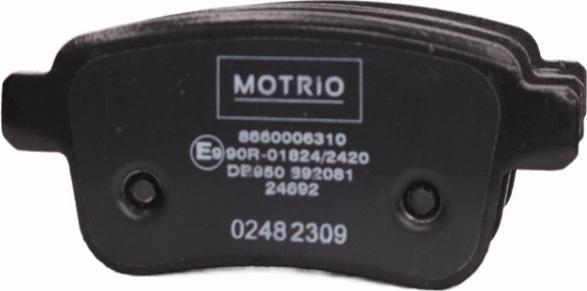 MOTRIO 8660006310 - Kit de plaquettes de frein, frein à disque cwaw.fr