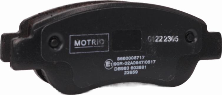 MOTRIO 8660006717 - Kit de plaquettes de frein, frein à disque cwaw.fr