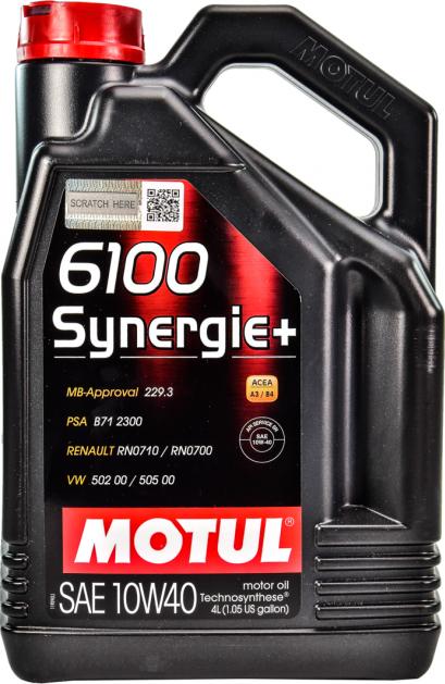 Motul 6100SYNERGIE10W401L - Huile moteur cwaw.fr