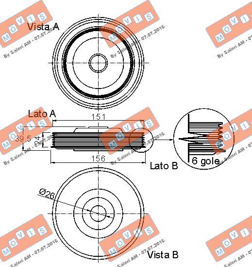 MOVIS AST9093 - Poulie, vilebrequin cwaw.fr