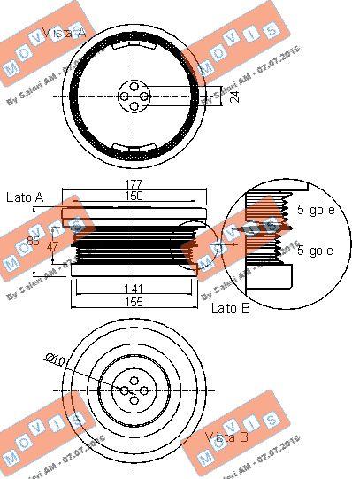 MOVIS AST9033 - Poulie, vilebrequin cwaw.fr