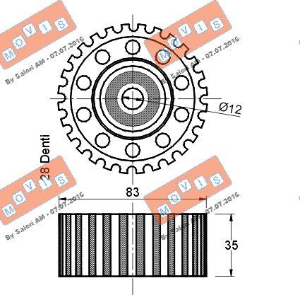 MOVIS AST1341 - Poulie renvoi / transmission, courroie de distribution cwaw.fr