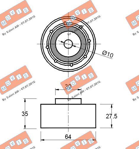 MOVIS AST1293 - Poulie renvoi / transmission, courroie de distribution cwaw.fr