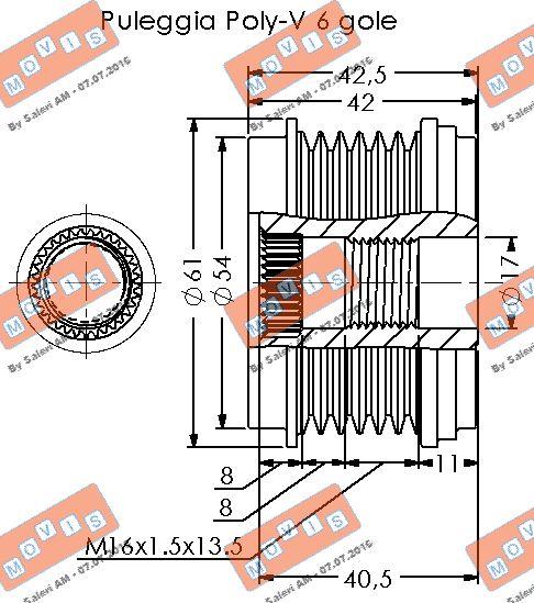 MOVIS AST3694 - Poulie, alternateur cwaw.fr