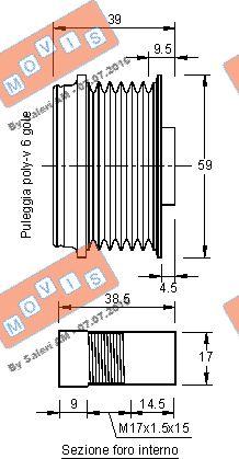 MOVIS AST3151 - Poulie, alternateur cwaw.fr