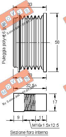 MOVIS AST3212 - Poulie, alternateur cwaw.fr