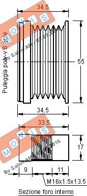 MOVIS AST2938 - Poulie, alternateur cwaw.fr