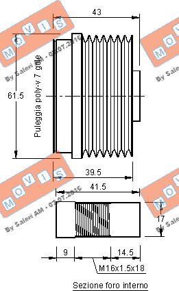 MOVIS AST2971 - Poulie, alternateur cwaw.fr