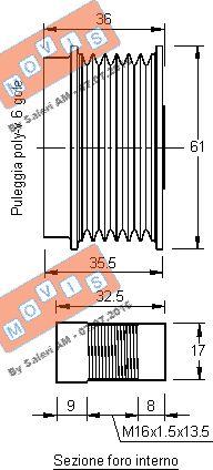 MOVIS AST2893 - Poulie, alternateur cwaw.fr