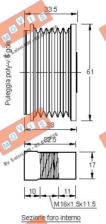 MOVIS AST2357 - Poulie, alternateur cwaw.fr