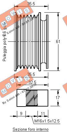 MOVIS AST2293 - Poulie, alternateur cwaw.fr