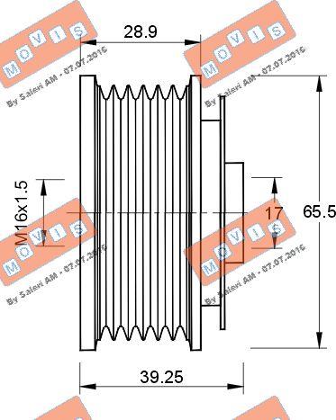 MOVIS AST2238/D - Poulie, alternateur cwaw.fr