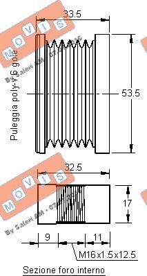 MOVIS AST2707 - Poulie, alternateur cwaw.fr