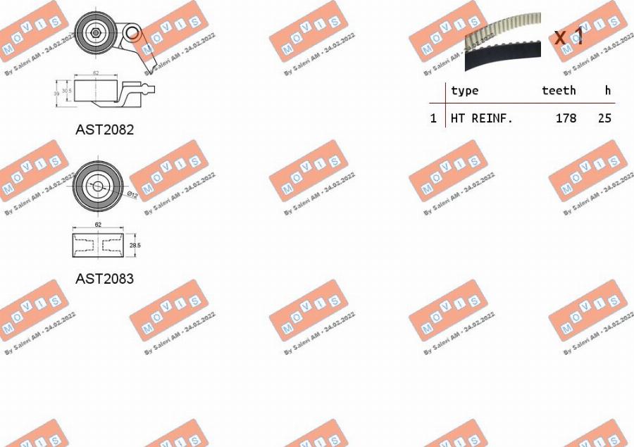 MOVIS ASTK0956 - Kit de distribution cwaw.fr