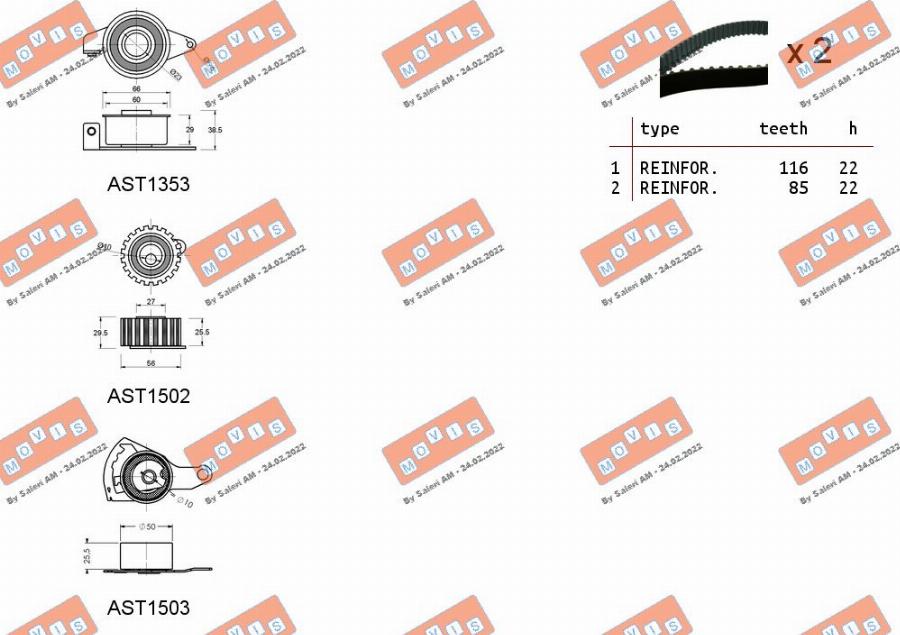 MOVIS ASTK0822 - Kit de distribution cwaw.fr