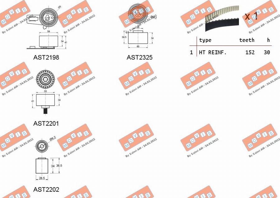 MOVIS ASTK1068 - Kit de distribution cwaw.fr