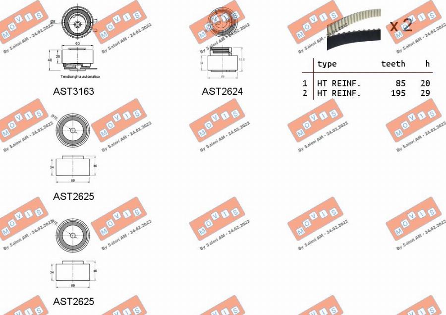 MOVIS ASTK1112 - Kit de distribution cwaw.fr