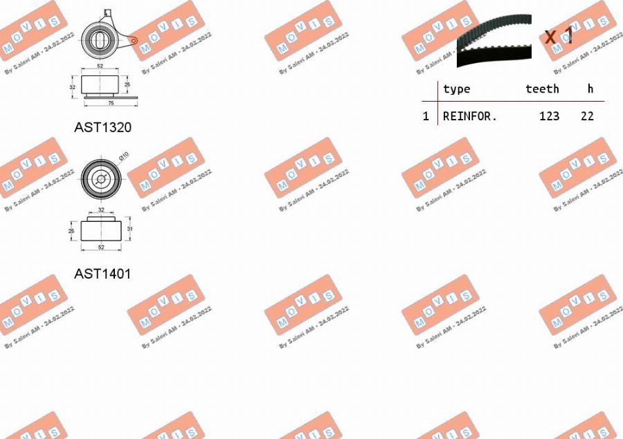 MOVIS ASTK1236 - Kit de distribution cwaw.fr