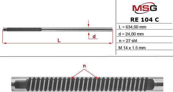 MSG RE 104 C - Crémaillière de direction cwaw.fr