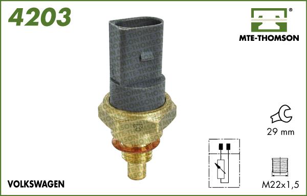 MTE-Thomson 4203 - Sonde de température, liquide de refroidissement cwaw.fr