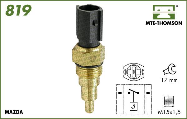 MTE-Thomson 819 - Interrupteur de température, ventilateur de radiateur cwaw.fr