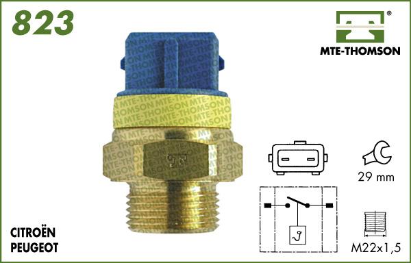 MTE-Thomson 823.97/92 - Interrupteur de température, ventilateur de radiateur cwaw.fr