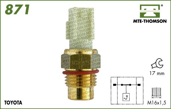 MTE-Thomson 871 - Interrupteur de température, ventilateur de radiateur cwaw.fr