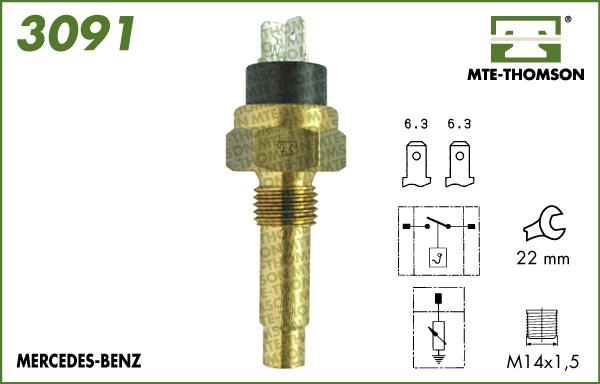 MTE-Thomson 3091 - Sonde de température, liquide de refroidissement cwaw.fr