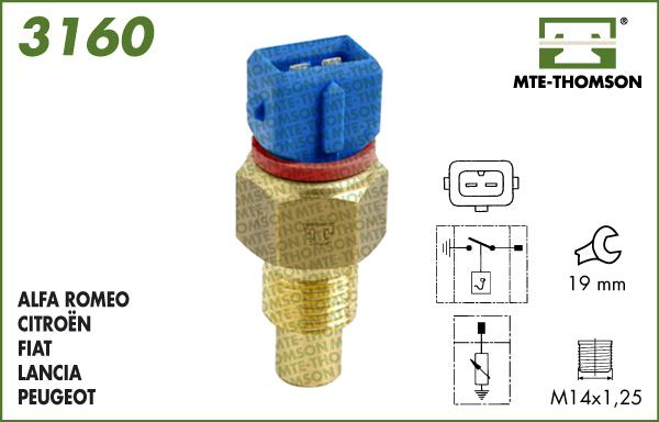 MTE-Thomson 3160 - Sonde de température, liquide de refroidissement cwaw.fr