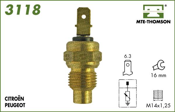 MTE-Thomson 3118 - Sonde de température, liquide de refroidissement cwaw.fr