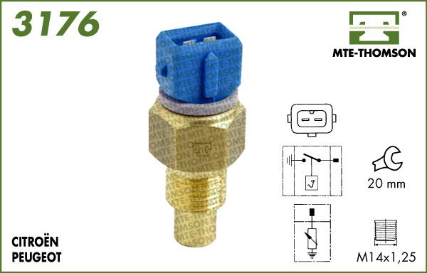 MTE-Thomson 3176 - Sonde de température, liquide de refroidissement cwaw.fr