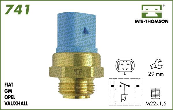 MTE-Thomson 741.88/83 - Interrupteur de température, ventilateur de radiateur cwaw.fr