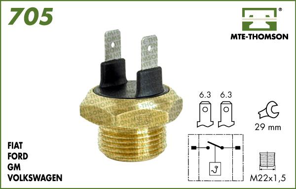 MTE-Thomson 705.86/76 - Interrupteur de température, ventilateur de radiateur cwaw.fr