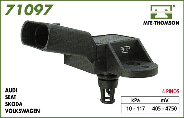 MTE-Thomson 71097 - Capteur, pression du tuyau d'admission cwaw.fr