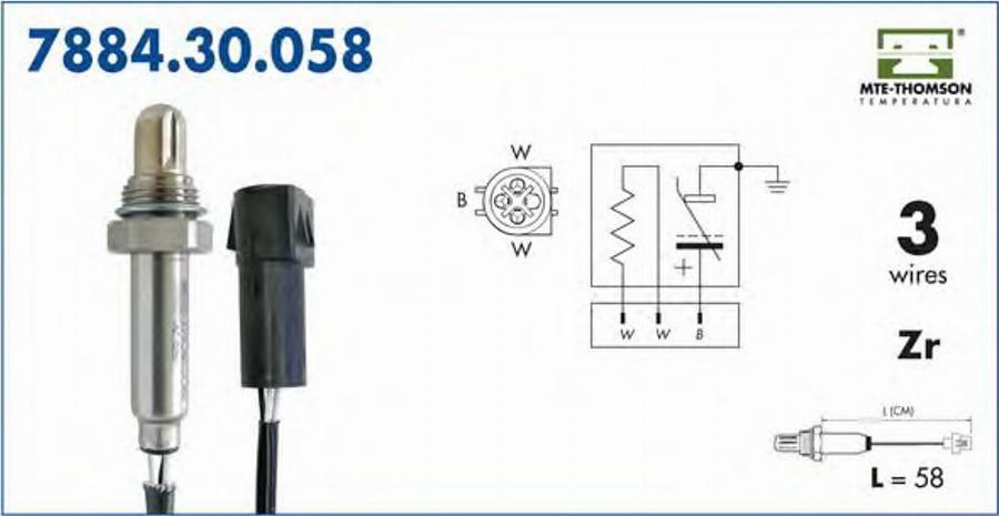 MTE-Thomson 7884.30.058 - Sonde lambda cwaw.fr