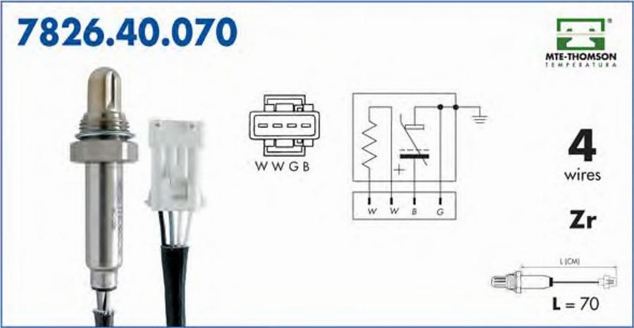 MTE-Thomson 7826.40.070 - Sonde lambda cwaw.fr