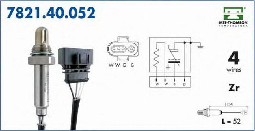 MTE-Thomson 7821.40.052 - Sonde lambda cwaw.fr