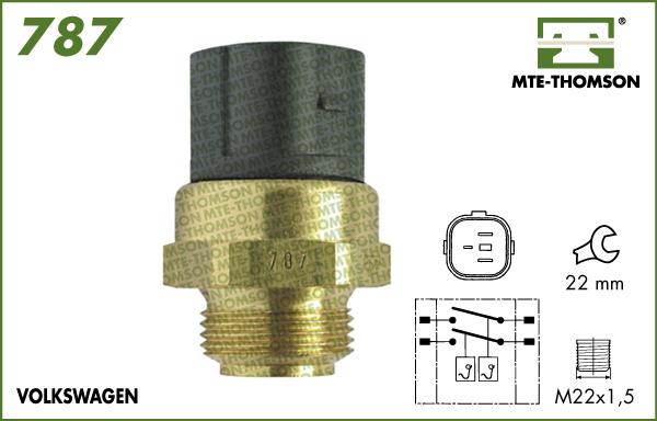 MTE-Thomson 787.95/102 - Interrupteur de température, ventilateur de radiateur cwaw.fr