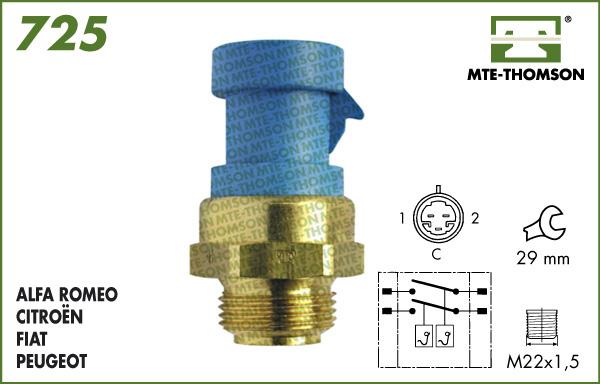 MTE-Thomson 725.92/97 - Interrupteur de température, ventilateur de radiateur cwaw.fr