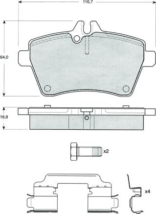 MTR MT499 - Kit de plaquettes de frein, frein à disque cwaw.fr