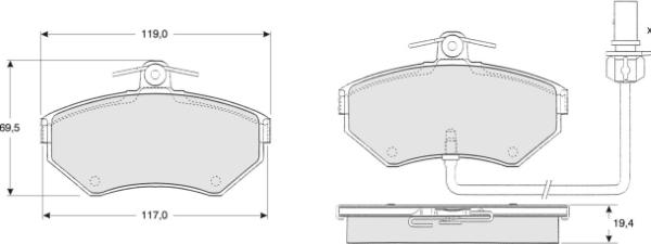 MTR MT494 - Kit de plaquettes de frein, frein à disque cwaw.fr