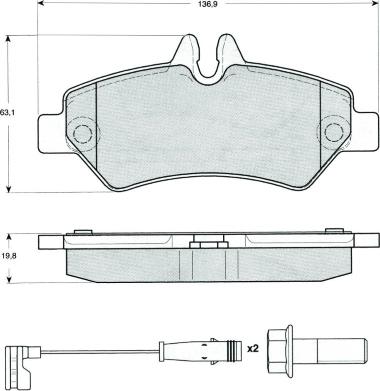 MTR MT493 - Kit de plaquettes de frein, frein à disque cwaw.fr