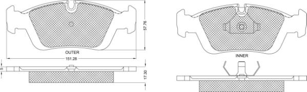 MTR MT445 - Kit de plaquettes de frein, frein à disque cwaw.fr