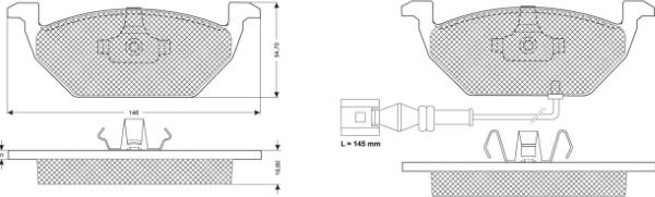 MTR MT446 - Kit de plaquettes de frein, frein à disque cwaw.fr